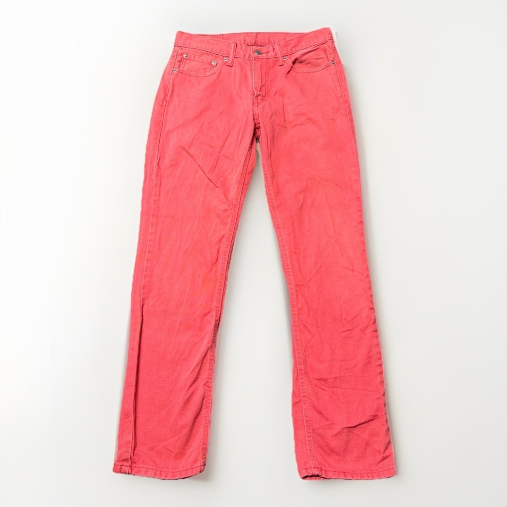 Levi's 541 Men's Jeans Red Size 32x30 (Tag 31x32) Straight Slim Leg White Tab